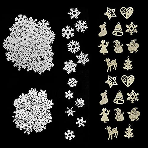 150 pieces of Christmas decoration snowflakes, DIY accessories, Christmas tree decorations, mini winter decorations, handmade creative materials, suitable for Advent wreaths, windows