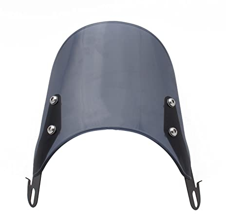 Windschutzscheibe Rauch/Schwarz/Klar Motorräder Custom Compact Sport Windabweiser Retro Windschutzscheibe 4-7'' Scheinwerfer Universal Für Für XJR 1200 Für XJR 1300 Schirmabweiser (Farbe : Smoke)