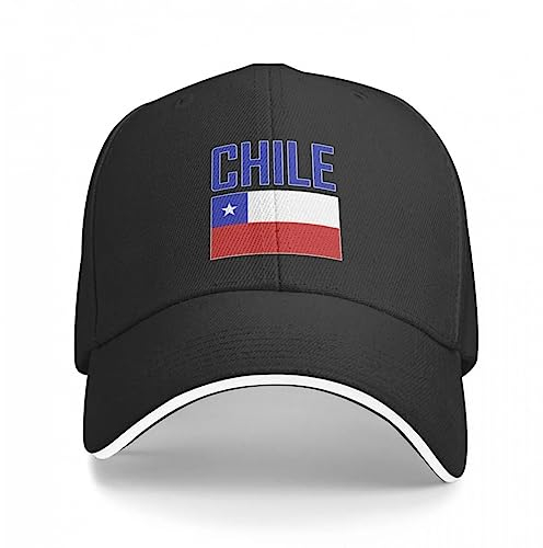 Baseballmütze Chile Flagge mit Buchstabe Baseballmütze Männer Frauen Sommer Unisex Hip Hop Mützen Baumwolle Snapback Golfmütze Fischermützen Hüte