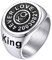Supcare Herren Ring personalisierter Ring mit Namen Edelstahl Damen Round Siegelring Bandring Gravur Fingerring Modeschmuck für Valentinstag Halloween