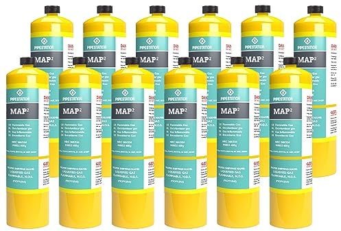 Pipestation Map Plus Gas Canister for Propane Blowtorch - Plumbing Soldering Gas Blowtorch Cartridge