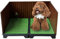 BNEI Toilette per Cani, Recinzione su Tre Lati, urinazione Automatica, Dimensioni 90 * 45cm, Colore Verde (B)
