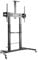 AISENS Soporte de Suelo ECO con Ruedas y Manivela. Bandeja para DVD y Soporte de Cámara para Monitor/TV 100Kg de 60-100. Negro