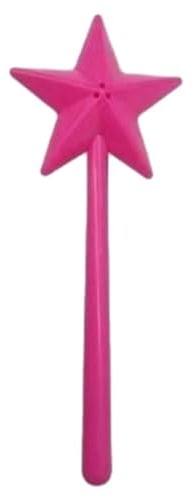 EIOLWJIEO Magic Wand Star Salt Pepper Shaker Food Grade ABS Made Exquisite Craft Unique Star Wand Pepper Shaker Wand Spice Shaker, Pink- 3 Hole