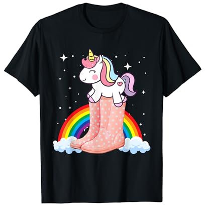 Stivali da pioggia per bambini e bambine con unicorno Maglietta