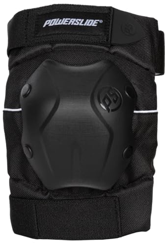Powerslide Schutzausrüstung Standard Black Knieschützer, für Inline- und Roller Skating, Skateboarding, CE-geprüft