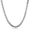 HSWYFCJY Herren Königskette Silber 316L Edelstahl Halskette 6 mm Byzantinische Kette Halskette für Herren Hip Hop Punk Halskette 46 cm Schmuck Geschenk für Männer