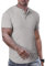 Meilicloth Mens Tops Casual Slim Fitting Basic Henley Shirt Short Sleeve Fashion T-Shirt Summer Muscle Tee Tops Grey