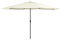 Rantry Sombrilla de jardín con Palo de Metal Blanco Arena 400 cm Toldo de Ventana Toldo Manual de Retráctil para Exterior Toldo de Balcón Ángulo Ajustable Impermeable Tela