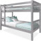 Double Bunk Bed, Twin Sleeper Kids Beds, Detachable Bunk Beds For Kids, 3ft Single Double Wooden Bed Frame with Ladder, Grey Bunk Beds for Adults, Childrens Beds (L198 cm X W98 cm X H144cm)