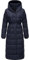Ragwear Damen Wintermantel Warmer Steppmantel lang mit Kapuze Niara Long YOUMODO Navy Gr. 3XL