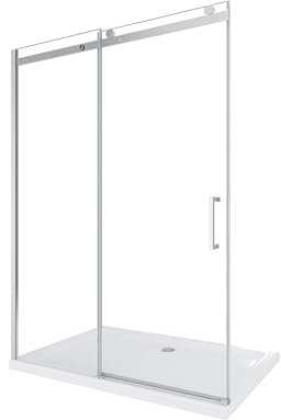 Porta Parete Doccia 160 cm 1 Anta Scorrevole in Cristallo Trasparente 8mm H190 Cristal