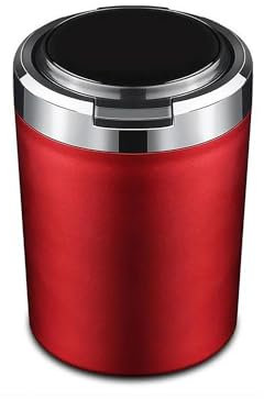 Tragbarer Aschenbecher Für SEAT Ibiza Arona Ateca Cordoba Alhambra Mii Tarraco Leon Altea Toledo Auto Aschenbecher Taste Offenen Stil Edelstahl Auto Aschenbecher(Red)
