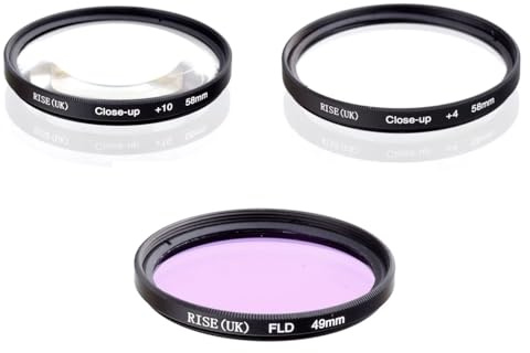Filtre FLD + 4 +10 pour appareil photo Sony Alpha ZV-E10 avec objectif Sony E PZ 16-50 mm f/3.5-5.6 OSS 40,5 mm