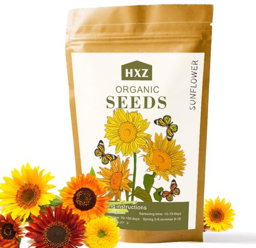 Premium 15 Sorten Sonnenblumenkernmischung - Über 1200 Samen zum Pflanzen | Lebendige Blumensamen für den Hausgarten