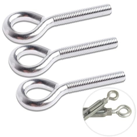 3 pernos de ojo, pernos de anclaje de expansión de pared, pernos de ojo de acero al carbono, tornillos de máquina de ojo, pernos de ojo cerrados, pernos de ojo de anclaje para árboles de Navidad