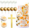 cake topper kreuz gold, 13pcs torten topper kommunion, cake topper blumen rosa, kuchen topper kugeln, cake topper taufe, Geeignet für Christentum, Heilige Kommunion, Taufe, Babyparty