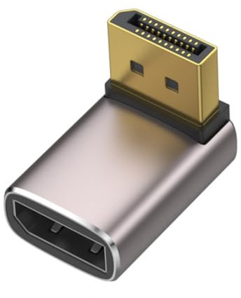 8K@60Hz Right Angle DisplayPort 1.4 Adapter 8K DisplayPort 90 Degree Adapter Right Angle DisplayPort Adapte For PC
