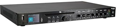 Adastra | RMC-2150 Stereo Mixer-Amplifier with CD Player, USB Audio, DAB+/FM Radio, Bluetooth Streaming, 2x150W Class-D Amplifier, Rack-Mountable (1U) with Mic/Line Inputs, Bass & Treble EQ