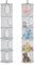 Hanging Mesh Storage Basket, 2 PCS Foldable Soft Toy Storage, 5 Tier Hanging Toy Storage Net, Teddy Storage Hanging Mesh, Polyester Hanging Mesh Storage Basket for Soft Toys Clothes Sundries(Grey)