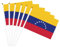 Bandera pequeña de Venezuela con estampado de mano con bandera pequeña, bandera de mano de doble cara 5,5 x 8,2 pulgadas
