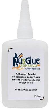NusGlue – Pegamento Instantáneo Cianoacrilato 100g | Adhesivo Súper Rápido para Plástico, Metal, Cerámica, Goma, Madera y Más | Secado en Segundos, Alta Resistencia y Precisión