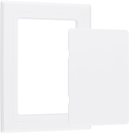 UFURMATE Selbstklebende Zugangsklappen, 10,2 x 15,2 cm oberflächenmontierte Wandöffnungsabdeckung Inspektionstür für Sanitär- und Elektrokabel und Verkabelung (Weiß)