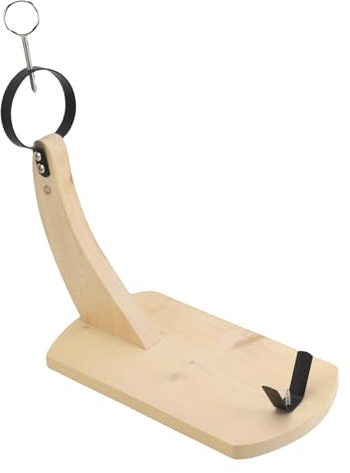 Adjustable Spanish Ham Stand, Wooden Ham Holder Pine Ham Rack for Carving Hanging Sausage Stand Ham Display Stands for Prosciutto Jamon Serrano (L)