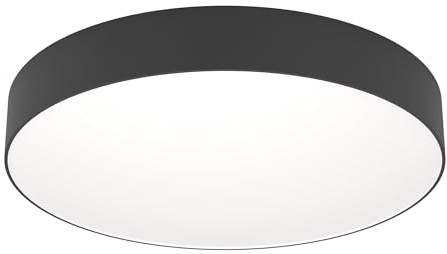 Eglo Connect.z Smart Home LED Ceiling Light Gallizzi-Z, Ø 49 cm, ZigBee | matte, app and voice control Alexa, warm to cool white, RGB, dimmable lighting, black flush mount lamp