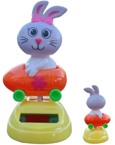 Solar Angetriebene Wackelfigur Für Das Fenster | Sammlerstück Häschen Schüttelpuppe - Hasenförmige Solar Tanzfiguren - Für Sammlerstücke Auto Innenraum Schreibtisch Party Geschenke Und Zuhause