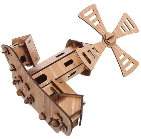 UTHCLO Selbstgemacht 3D Windmühlen Bausatz für Naturwissenschaftliches Experimentierset Handgemachtes Puzzle Kreatives Lernspielzeug und Bastelmodell