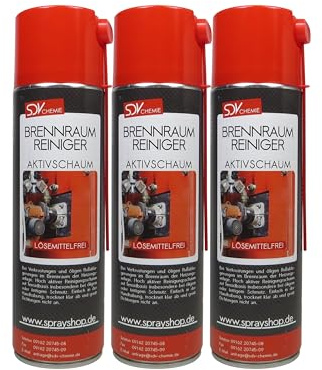 SDV Chemie Brennraumreiniger 3x 500ml Spray | Heizkesselreiniger, Ölkesselreiniger, Schaum
