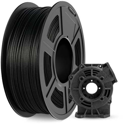 JAYO PLA Carbon Fiber Filament 1.75mm Schwarz 1.1KG, PLA CF gefüllt mit 15% Carbon Fiber, Maßgenauigkeit +/- 0.02mm, 3D Drucker Filament, Fit Most FDM Printer, PLA-CF Black