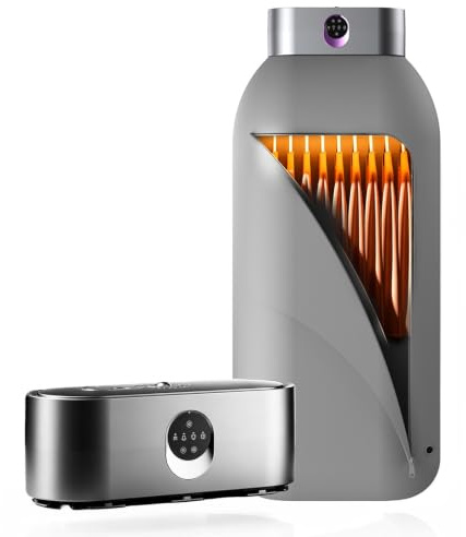 Secadora eléctrica portátil, 500W minisecadora con mando a distancia | temporizador, secado dimensional de 360°, ropa climatizada Airer para autocaravana, capacidad de 11-20 ropa, Bajo ruido