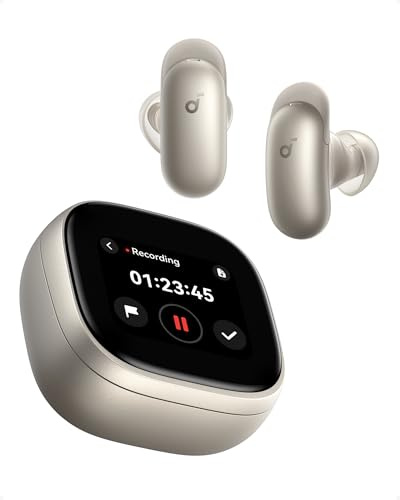 Soundcore Liberty 5 Pro Max di Anker, Cuffie Bluetooth con ANC, Smart Case | Registratore AI per riunioni, display AMOLED, chiamate Guinness World Records e ricarica rapida: 5 min per 4 ore.