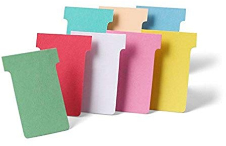 Nobo T-Karten Tabs B oben 15 mm unten 60 x 48,5 x 85 mm Größe 2 100 Stück hellgrün