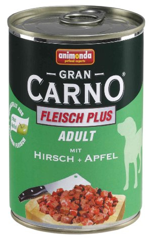 Animonda Gran Carno Hundefutter Adult Rind + Hirsch mit Apfel, 6er Pack (6 x 400 g)
