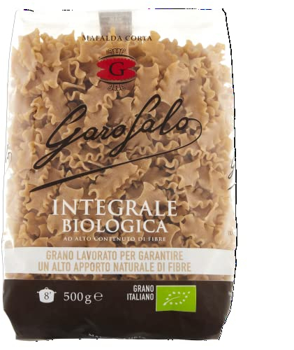 Garofalo Wholewheat Organic Mafalda Corta Italian Pasta, 500g (Pack of 1)