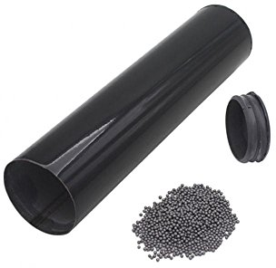 Dilwe Portable Edelstahl Zylinder Sand Shaker Rhythmus Percussion Musikinstrumente(Schwarz), Schlagzeug