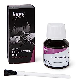Tinte para Cuero - Penetración Profunda en Cuero y Piel Natural de Grano Entero, Rectificado o Sintético, para Bolsos, Accesorios, de Kaps, 50 ml - 1.70 fl. oz. (117 - azul marino)