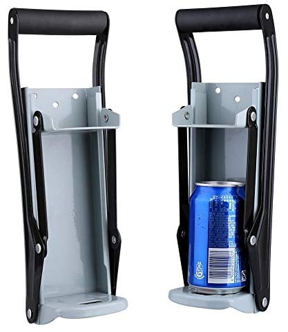 Diyeeni Dosenpresse, Metall-Dosenpresse mit Flaschenöffner, Flaschenpresse Handpresse für 16oz (500ml) Bierdosen Getränkedose Recycling, Wandmontage