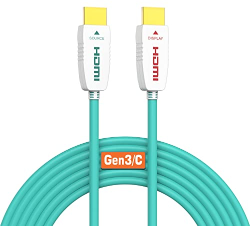 RUIPRO Câble HDMI 8K Fibre Optique 5M, HDMI 2.1 Ultra Haute Vitesse 48Gbps, Prise en Charge 8K@60Hz, 4K@120Hz, HDR Dynamique, eARC, HDCP 2.2/2.3, Compatible avec PS5, Xbox, TV, Projecteur, Moniteur