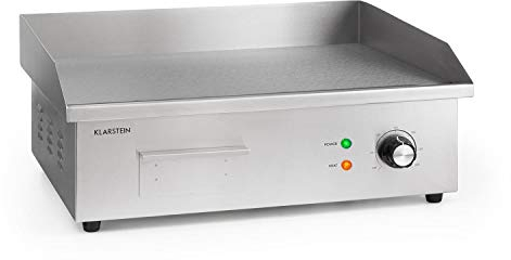 Klarstein Grillmeile 3000G Pro - Cast Iron Electric Grill, 54.5x35 cm, 50-300 °C, 3000W, Stainless Steel