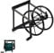 Relaxdays Hosepipe Reel Wall-mounted, Holder With Hand Crank, For 60 m Hose Pipes, Steel, HWD 36 x 53 x 50 cm, Black