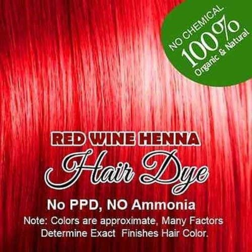 (Red Wine) Henna Hair - 100% Organic and Chemical Free 60 g.