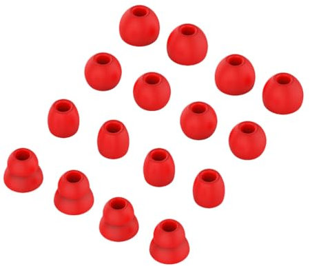 Hemobllo 16 Pcs Silicone Earbud Tips for PowerbeatsPro, Soft Comfortable Earphone Covers, Noise Ear Tips Compatible with Beats - Red