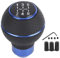 Schaltknauf 5-Gang Schaltknauf Stick Aluminiumlegierung und Leder Manuelles Autozubeh?r(Blau),Schaltkopf,Schaltzubeh?r