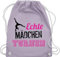 Turnbeutel Rucksack - Kinder Sport Kleidung - Echte Mädchen turnen fuchsia - schwarz - Unisize - Pastell Lila - gymnastics bag girls kinderturnbeutel 25. geburtstag turn beutel sportbeutel turnerin