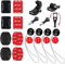 HSU Soporte de Casco para GoPro, Accesorio de Clip con Adhesivas 3M para Hero 13/12/11/10/9/8/7/6/5/4/3 Cámaras Acción