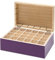 TaoCase Holzbox für 24 ätherische Öle – Unbestückt – Für 5 ml & 10 ml Fläschchen – Kompakte Aufbewahrung – Maße: 8×19×13 cm